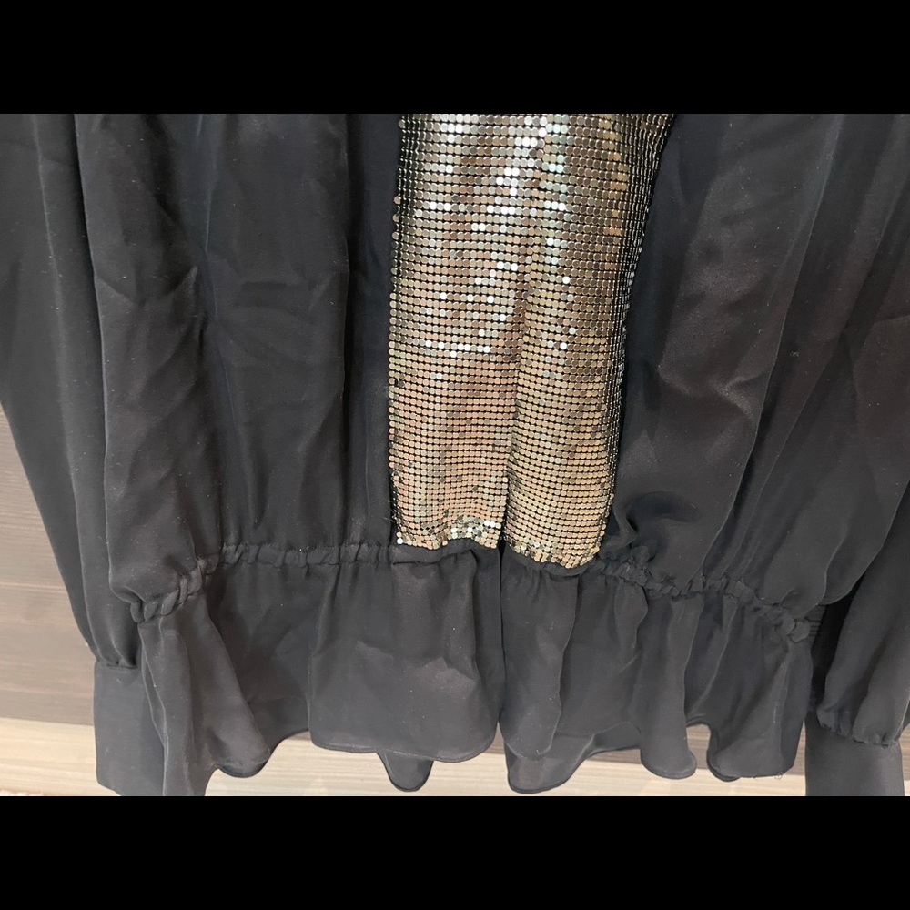 Bergdorf Goodman Haute Hippie black silk shirt. Very cute!